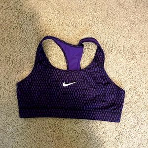 Purple and Black Polka Dot Nike Sports Bra